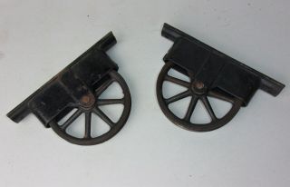 2 Antique Cast Iron Industrial 4 
