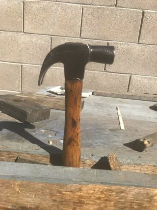 Old Rare Antique Claw Hammer Barrel Head Barn Find Tool Carpenter