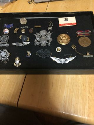 22 Vintage Antique Us Military Pins Collectibles Sterling Of Wwii Silver