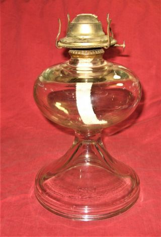 Vintage Antique Stamped Giant Oil Lamp With Married P& A Risdon Mfc Burner