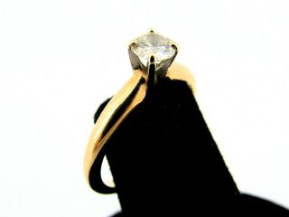 Vintage.  44 Carat 14k Yellow Gold Solitaire Engagement Ring 2.  4 Grams Size 5