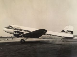 Vintage Delta Dc - 3 B/w Photo 8x10 Glossy Delta Air Lines