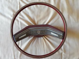 Vintage Lincoln Mark V Red Steering Wheel 1977,  1978 And 1979