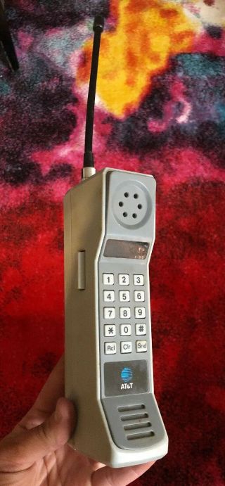 Vintage Playtime Toy Phone Brick Cell Walkie Talkie At&t 1988 Retro Prop Single