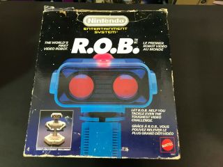 Rare Vintage Nes R.  O.  B.  The Robot Nintendo Nes Authentic Complete Cib