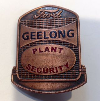 Vintage Ford Geelong Plant Enamel Pin Hat Badge/sidvavalve/fairlane/model A / T