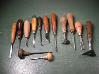 Old Vintage Woodworking Tools Carving Chisels All Types Plus Scrapers
