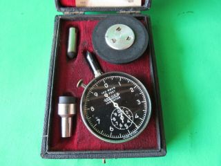 Vintage Jaeger Watch Co.  Portable Hand Held Tachometer Machinist Hand Tool W Case 3