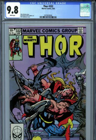 Thor 332 (1983) Marvel Cgc 9.  8 White Pages