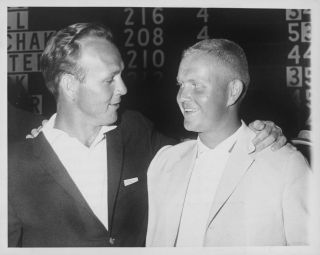 Young Golfing Legends Arnold Palmer And Jack Nicklaus 8x10 Photo