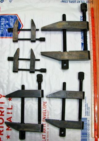 5 Vintage Ls Starrett Machinist Parallel Clamp Milling Holding Tool