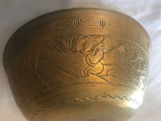 ANTIQUE CHINESE BRONZE CENSER/SINGING BOWL - XUANDE MARK MING DYNASTY 7 1/2 