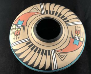 Vintage Hand Painted Native American Pottery Pot Signed Koda
