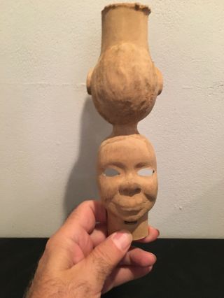 Small Unfinished Wooden Ventriloquist Dummy Head Created By Frank Marshall
