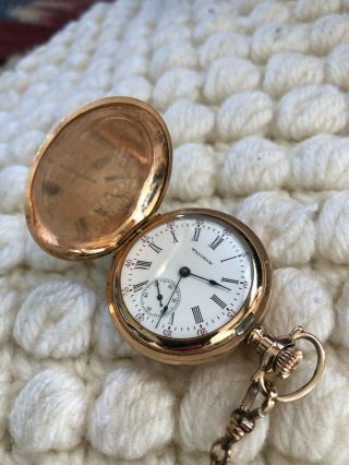 Antique Waltham Pocket Watch Gold Filled 7 Jewel Model.  Produced In 1883