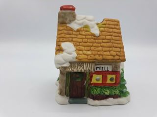 Mill Tealight Candle House Porcelain Village Christmas