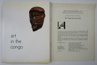 Vintage African Art Congo Mask Wood Carvings Reference Brussels Exhibition 1958