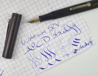 Waterman 52v,  Classic Flex Nib Vintage Fountain Pen,  Restored And Ready To Write