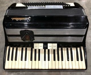 Vintage Frontalini Italy Piano Accordion Full Size With Case Musical Instrument