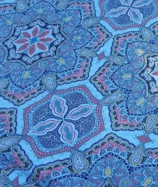 Vintage Quilted Blanket Comforter 88 " X 101 " Bedding Multi Color Paisley Quilt