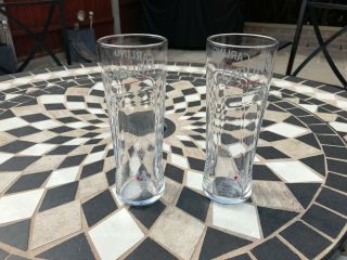Set Of 2 Carling Half Pint Glasses 10oz Ce Stamped Nucleated 100 Gen