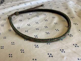 Montana State Prison Handmade Hitched Horse Hair 1/2 " Cowboy Hat Band (green)