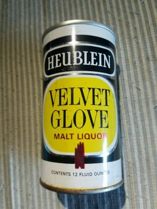 Tough Heublein Velvet Glove Malt Liquor Straight Steel Beer Can