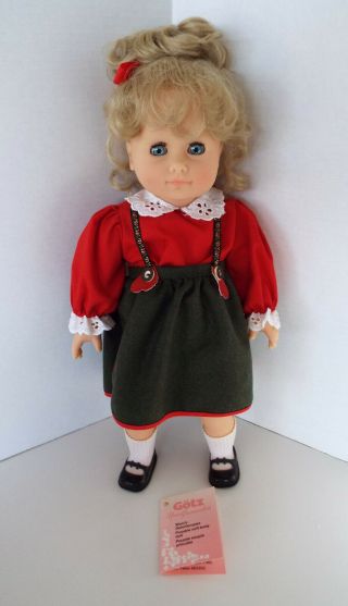 Vintage Gotz Doll Anna 16 " Vinyl West Germany Posable Soft Jointed Body 15002