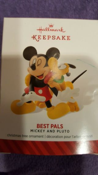 Hallmark 2014 Disney " Best Pals " Mickey And Pluto Keepsake Ornament