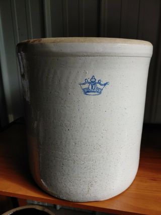 Antique Vintage Randsbottom Stoneware 10 Gallon Crock -