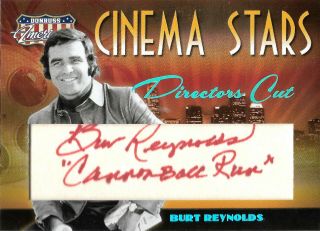 2007 Americana Cinema Stars Directors Cut Auto Burt Reynolds Cannonball Rn 22/25