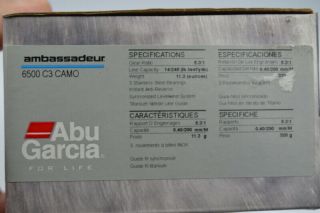 Abu Garcia Ambassadeur 6500 C3 Camo In The Box