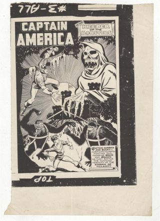 All Select 3 Title Splash Page Comic Production Art Captain America Bucky Stat