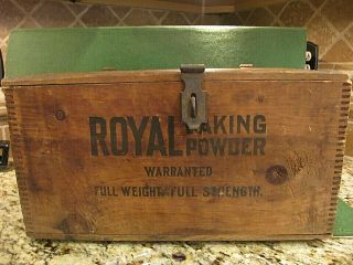 Antique / Vintage Royal Baking Powder Wooden Crate Box 19 " X 10