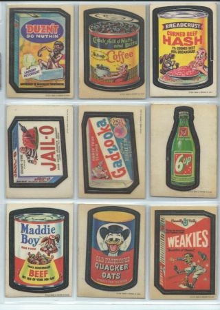 Wacky Packages 1973 1st Series 1 Cloth Set Complete 30 Of 30 Rare