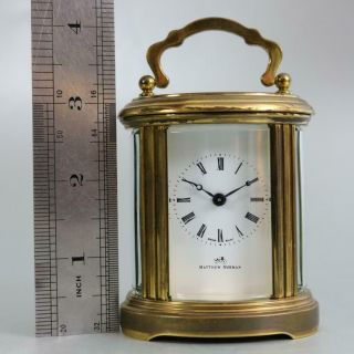 Gorgeous Miniature Carriage Clock By Matthew Norman Swiss Well Vintage