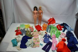 Vintage 1958 Barbie 1962 Midge Doll,  1966 Doll,  Clothes Japan Tlc Need Cleaned