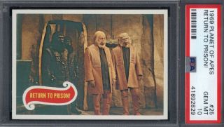1969 Topps Planet Of The Apes 25 Return To Prison Psa 10 Pop 1 697627