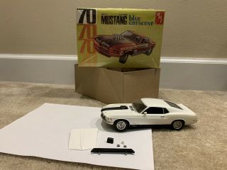 Scarce Vintage Amt 1970 Mustang Mach 1 429 Hemi Blue Crescent Y729 W/ Box