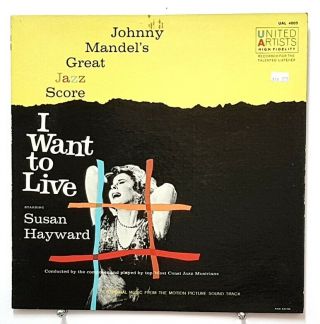 Susan Hayward I Want To Live Wl Promo Johnny Mandel Jazz Score United Artists M -