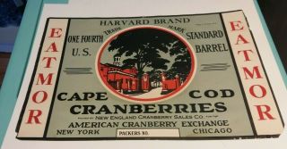 Harvard Brand Eatmor Cape Cod Cranberries American Cranberry Exchange