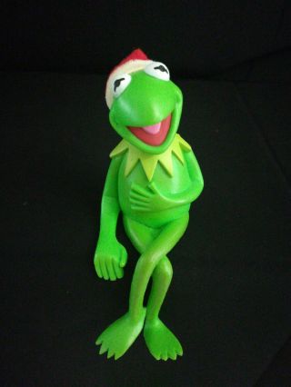 Vintage Hallmark Kermit Muppets Christmas Shelf Sitter Stocking Holder 1980