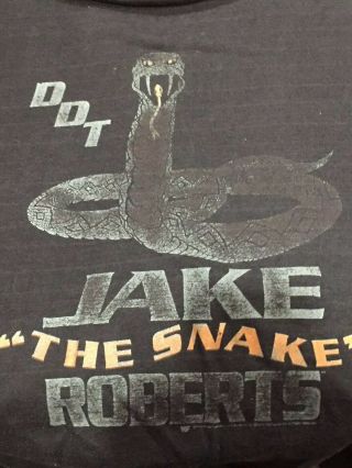 Wwf Wwe Vintage Jake The Snake Roberts T - Shirt Large
