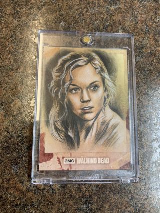 2018 Topps The Walking Dead Season 8 One Of A Kind Hand Drawn Card Huy Truong