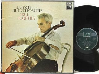 Emi Sls 798/3 Paul Tortelier,  Bach,  6 Suites For Solo Cello 3 Disc Box