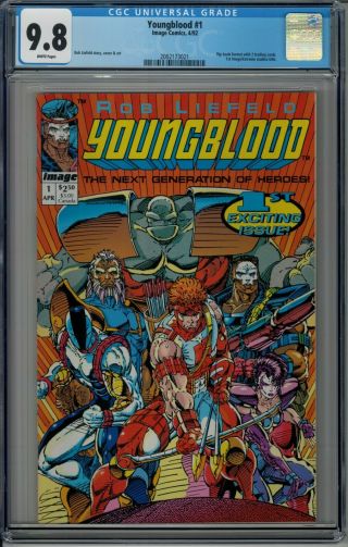 Youngblood 1 (april,  1992) Cgc 9.  8 Wp 1st Image Extreme Title Liefeld