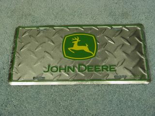 John Deere Tractor Logo Aluminum License Plate