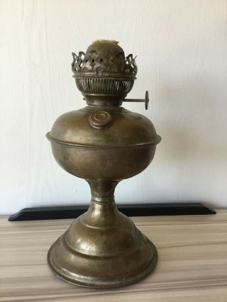 Vintage Lamp Brass Burner Oil Kerosene J