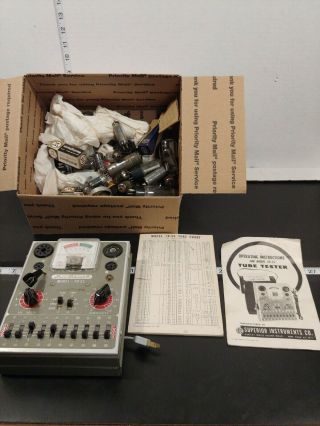 Vintage Superior Instruments Td - 55 Tube Tester & Manuals Fine Vgc