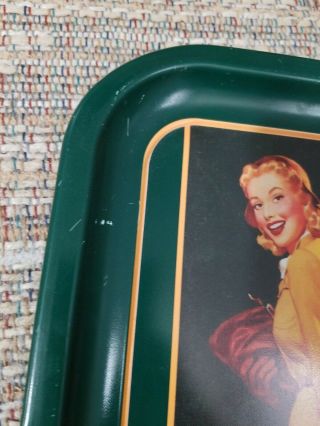 Vintage Coke Coca Cola Tray Tin He ' s Coming Home Tomorrow Veteran Wife Wagon ' 91 3